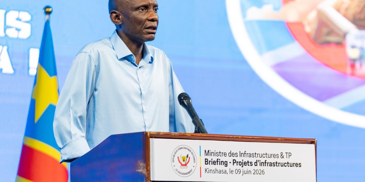 Le ministre des Infrastructures et Travaux publics (ITP), John Banza