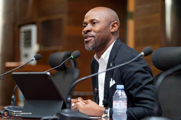 Le ministre de la communication et médias de la RDC, Patrick Muyaya face aux acteurs sécuritaire